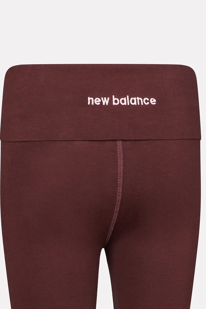 Spodnie dresowe dziecięce bawełniane z elastanem New Balance bordowy YB6157Z3