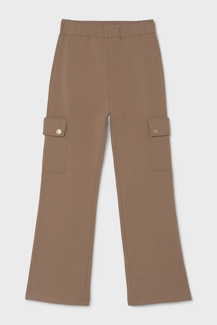 Mayoral cargo hlače otroške z bombažem 7527.8E.Junior.9BY2 rjava AW26