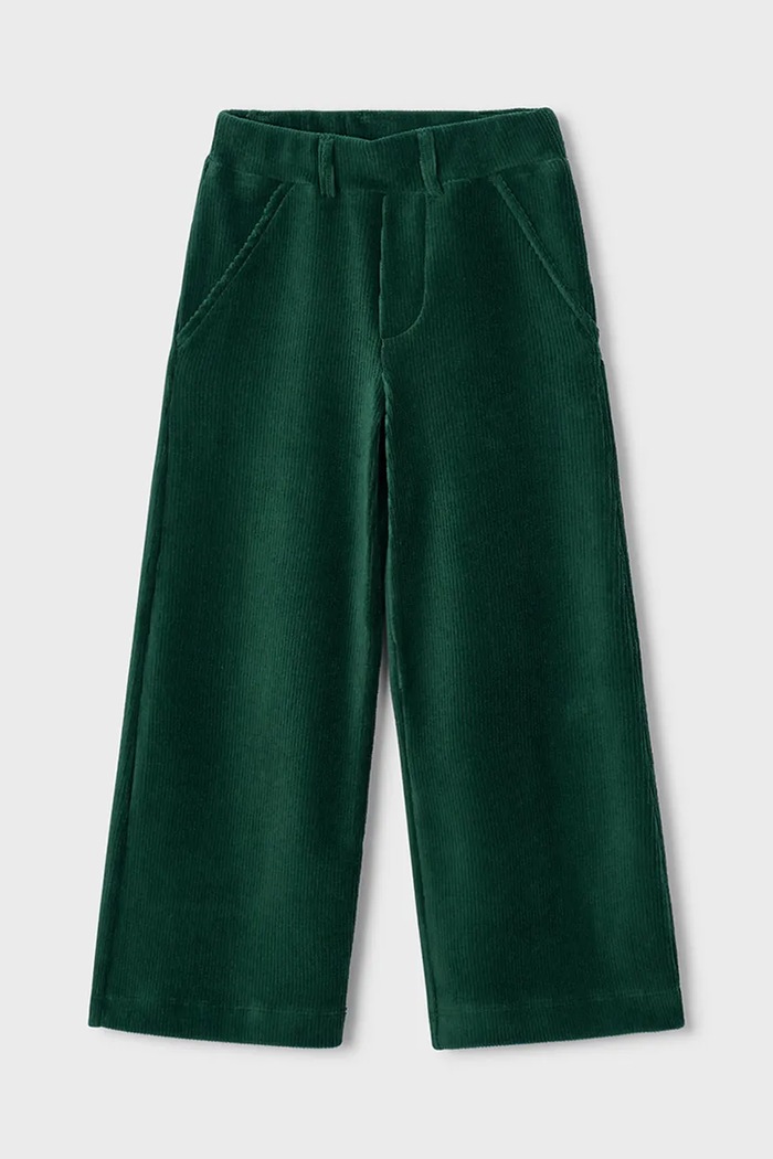 Mayoral pantaloni pentru copii din catifea reiată 4524.6G.Mini.9BY2 verde AW26