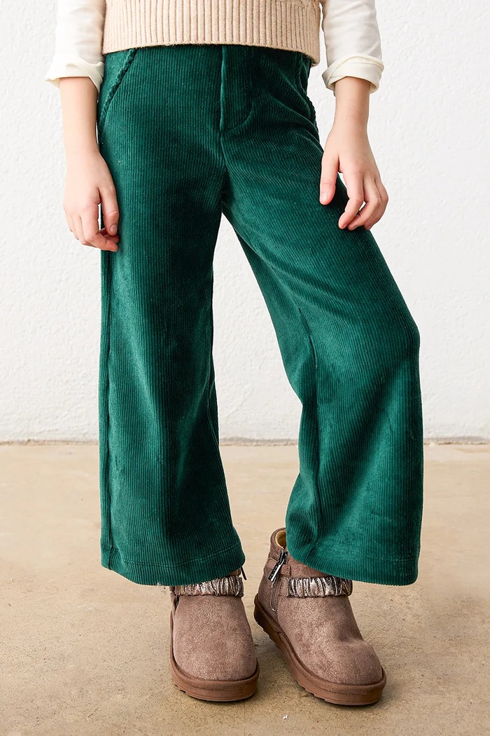 Mayoral pantaloni pentru copii din catifea reiată 4524.6G.Mini.9BY2 verde