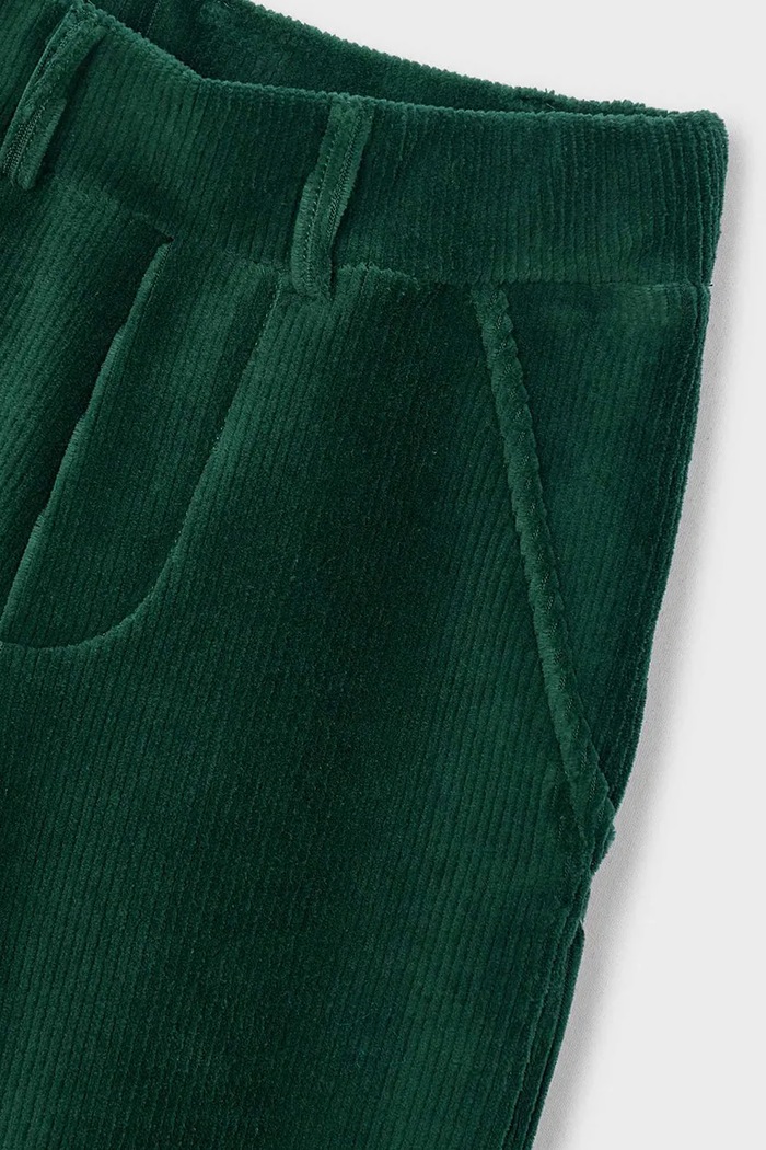 Mayoral pantaloni pentru copii din catifea reiată verde 4524.6G.Mini.9BY2