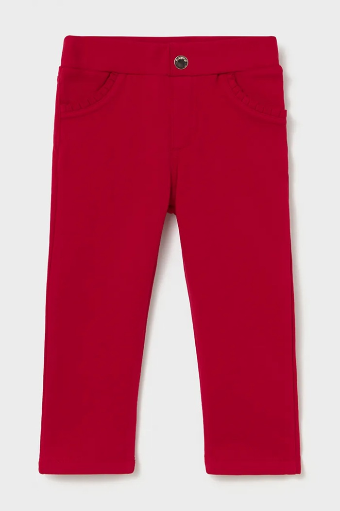 Mayoral Pantaloni pentru copii din bumbac cu elastan rosu 560.4E.Baby.9BY2