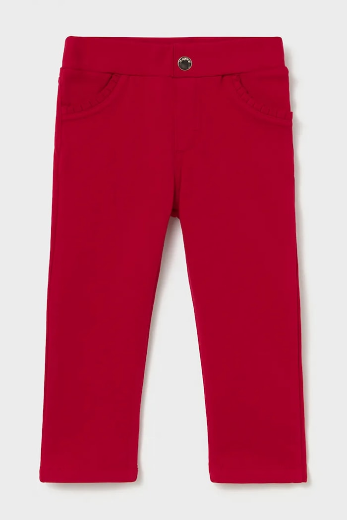 Mayoral Pantaloni pentru copii din bumbac cu elastan rosu 560.4E.Baby.9BY2
