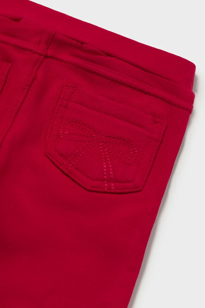 Fete Mayoral Pantaloni pentru copii din bumbac cu elastan 560.4E.Baby.9BY2 rosu