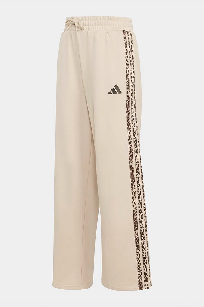 adidas teplákové nohavice detské s bavlnou KC7198 béžová AW26