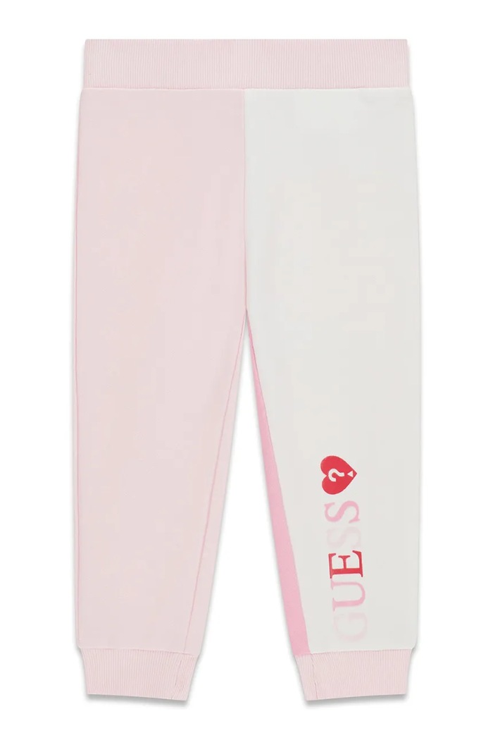 Guess spodnie dresowe dziecięce bawełniane różowy K6YB08.K3847.9BY2