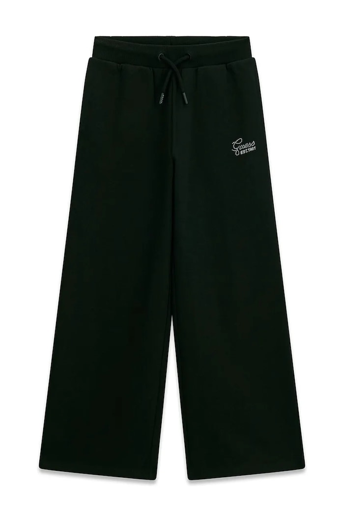 Guess pantaloni wide leg pentru copii, din bumbac negru J6YB15.K3935.9BY2