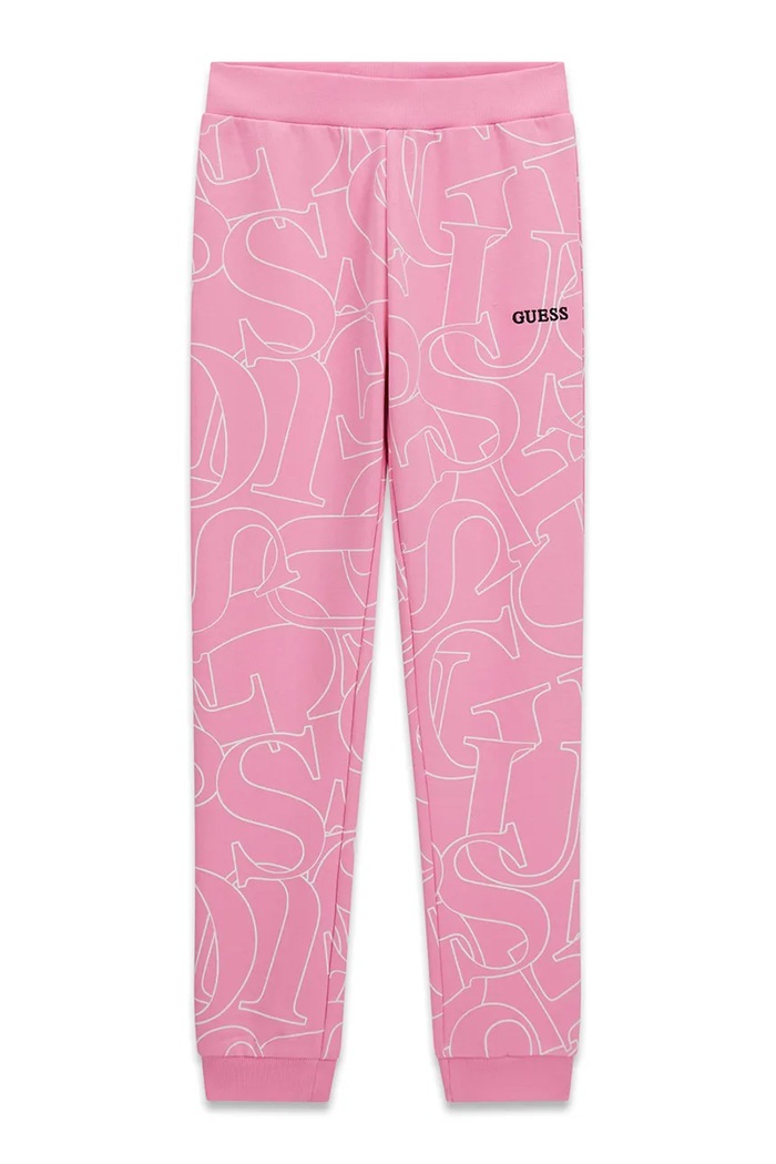 Guess teplákové nohavice detské bavlnené ružová J6YB03.K3924.9BY2