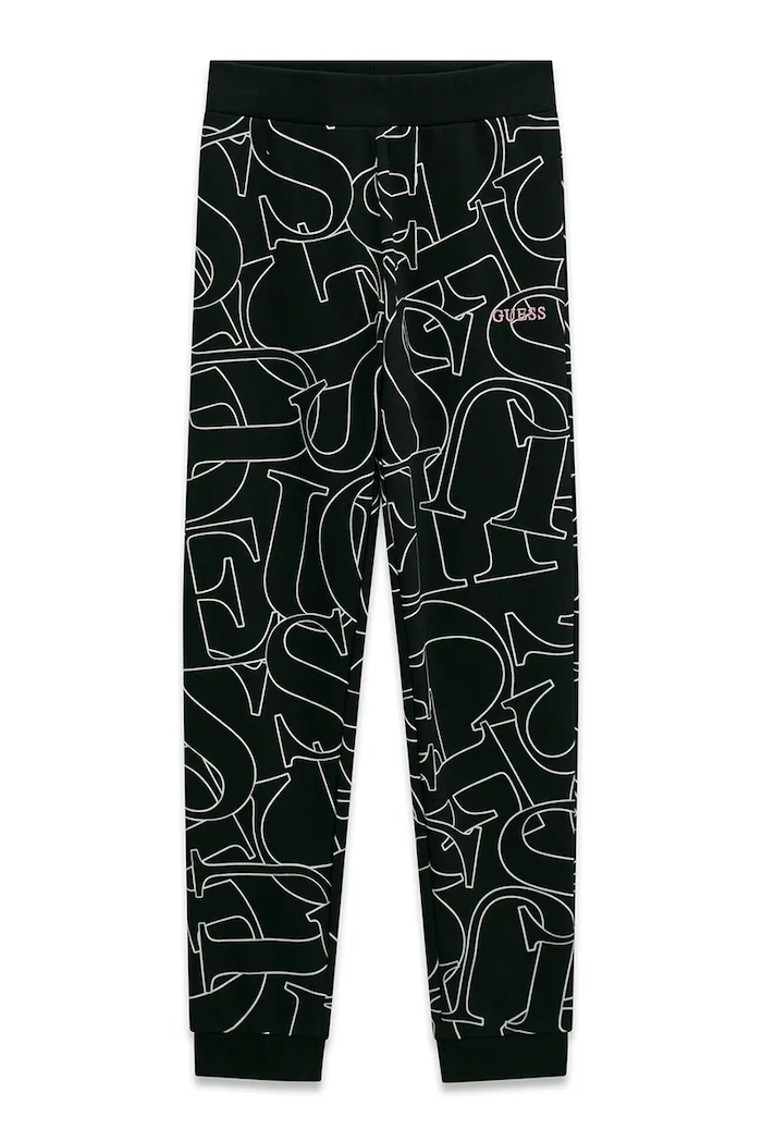 Guess teplákové nohavice detské bavlnené čierna J6YB03.K3924.9BY2