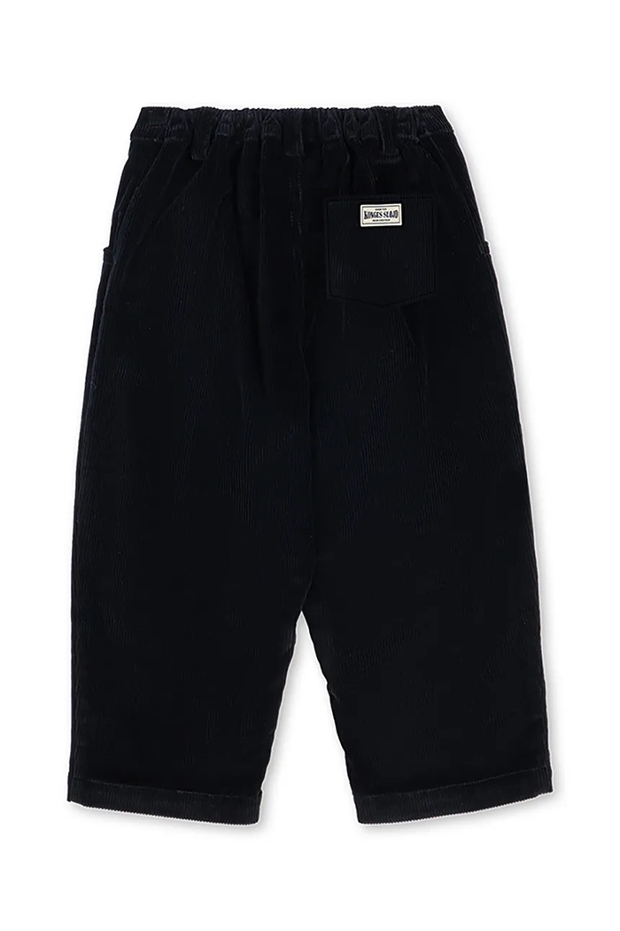 Chłopiec Konges Sløjd Spodnie dziecięce bawełniane z elastanem REMY PANTS GOTS KS106584.9BY2 granatowy