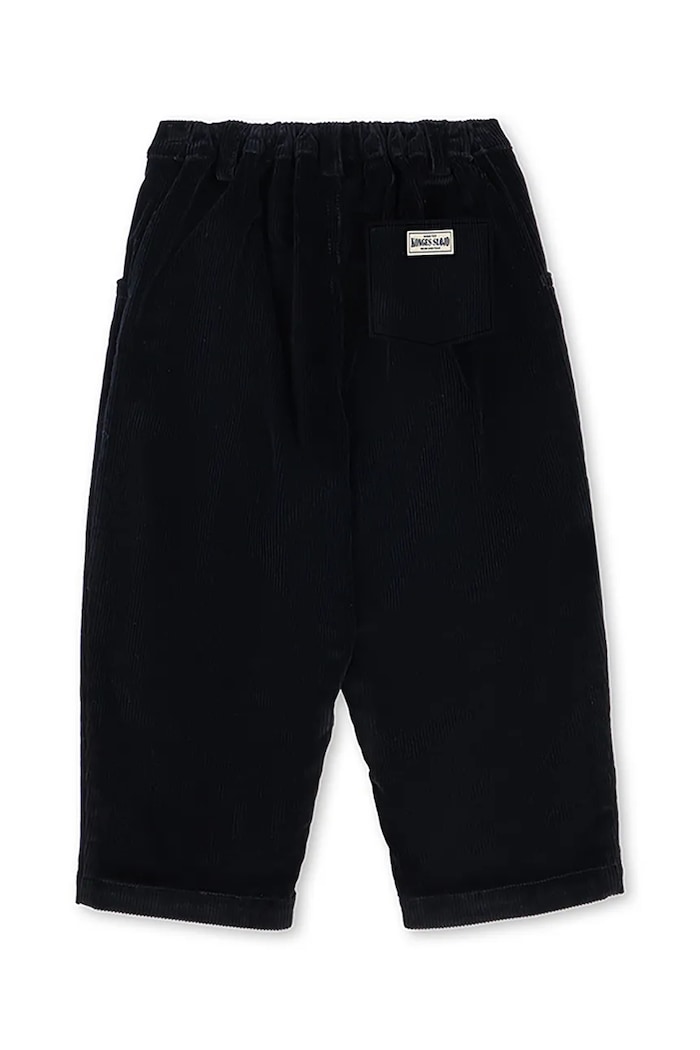 Chłopiec Konges Sløjd Spodnie dziecięce bawełniane z elastanem REMY PANTS GOTS KS106584.9BY2 granatowy