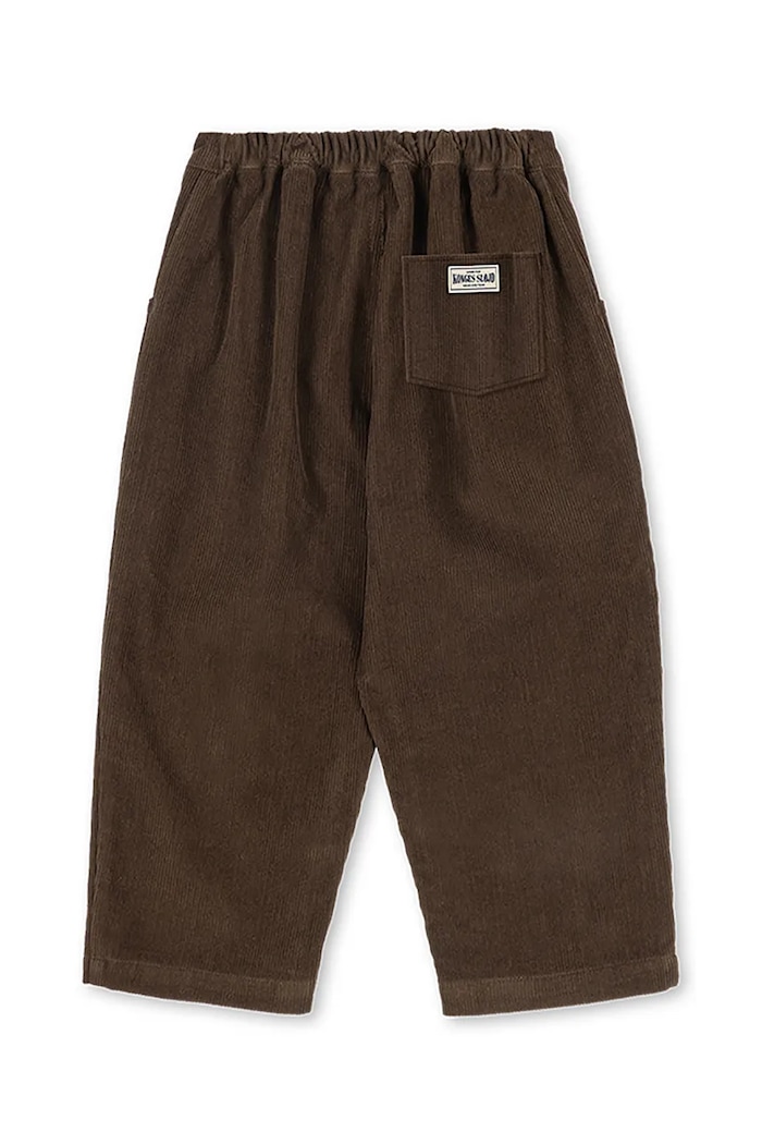 Chłopiec Konges Sløjd Spodnie dziecięce bawełniane z elastanem REMY PANTS GOTS KS106584.9BY2 brązowy