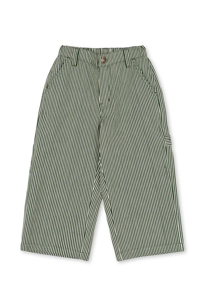 Konges Sløjd Spodnie dziecięce bawełniane LUC PANTS GOTS KS106527.9BY2 zielony AW26