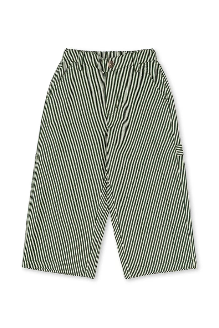 Konges Sløjd Spodnie dziecięce bawełniane LUC PANTS GOTS KS106527.9BY2 zielony AW26