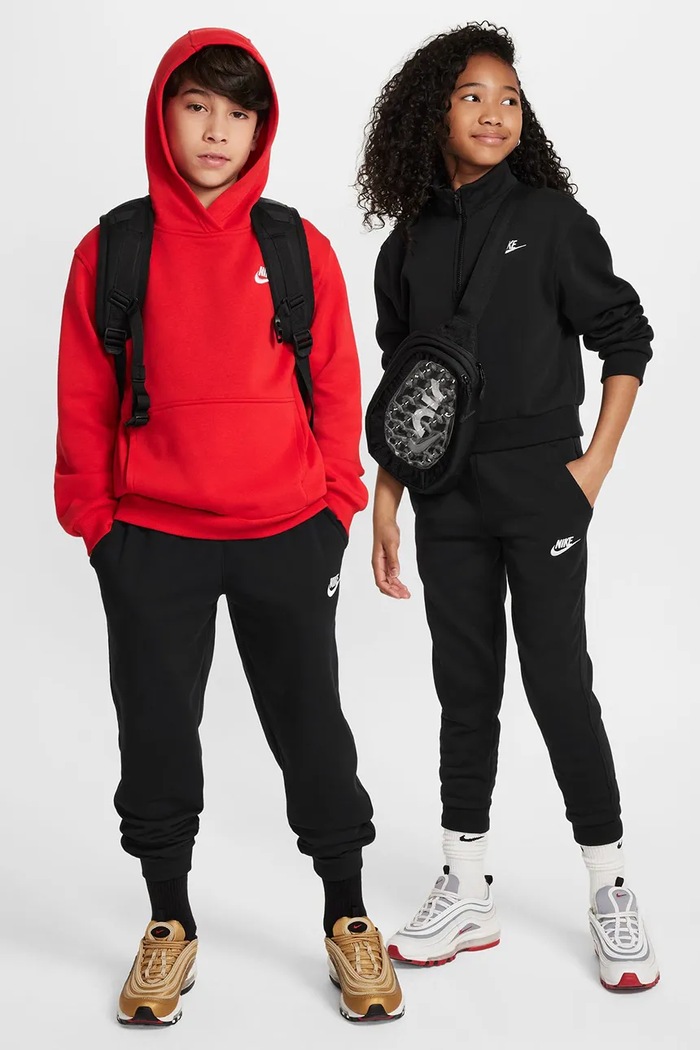 Chłopiec Nike Spodnie dresowe dziecięce z bawełną Nike Club Fleece FD3019 czarny
