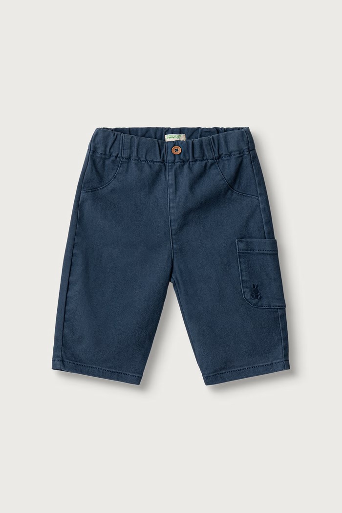 United Colors of Benetton Niemowlęce bawełniane z elastanem granatowy 46ZDAF01Z.W.Seasonal