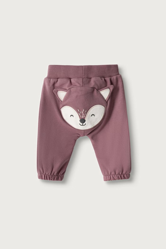 United Colors of Benetton Spodnie dresowe niemowlęce z bawełną fioletowy 3YWVAF02P.W.Seasonal