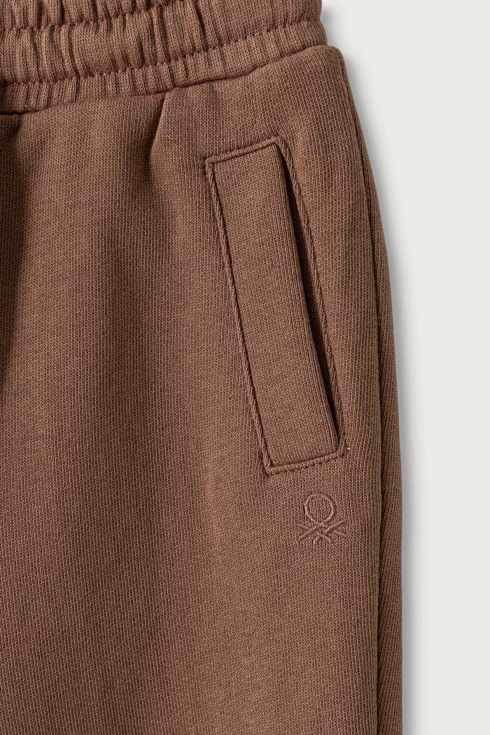 BIMBA United Colors of Benetton Pantaloni da tuta per bambini in cotone 3J70GF05J.P.Seasonal marrone