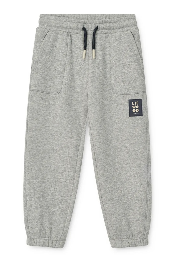 Liewood Spodnie dresowe dziecięce bawełniane Carey Sweatpants szary LW20779.9BY2