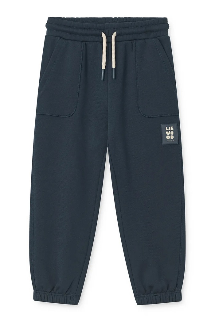 Liewood Spodnie dresowe dziecięce bawełniane Carey Sweatpants LW20779.9BY2 granatowy AW26