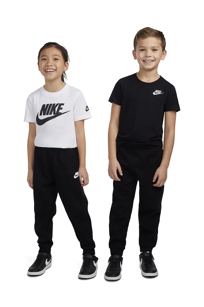 Nike Spodnie dresowe dziecięce z bawełną czarny 86L091