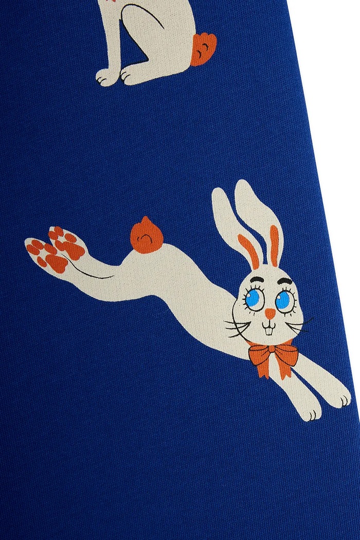 Chłopiec Mini Rodini Spodnie dresowe dziecięce bawełniane Rabbits 26730135 niebieski