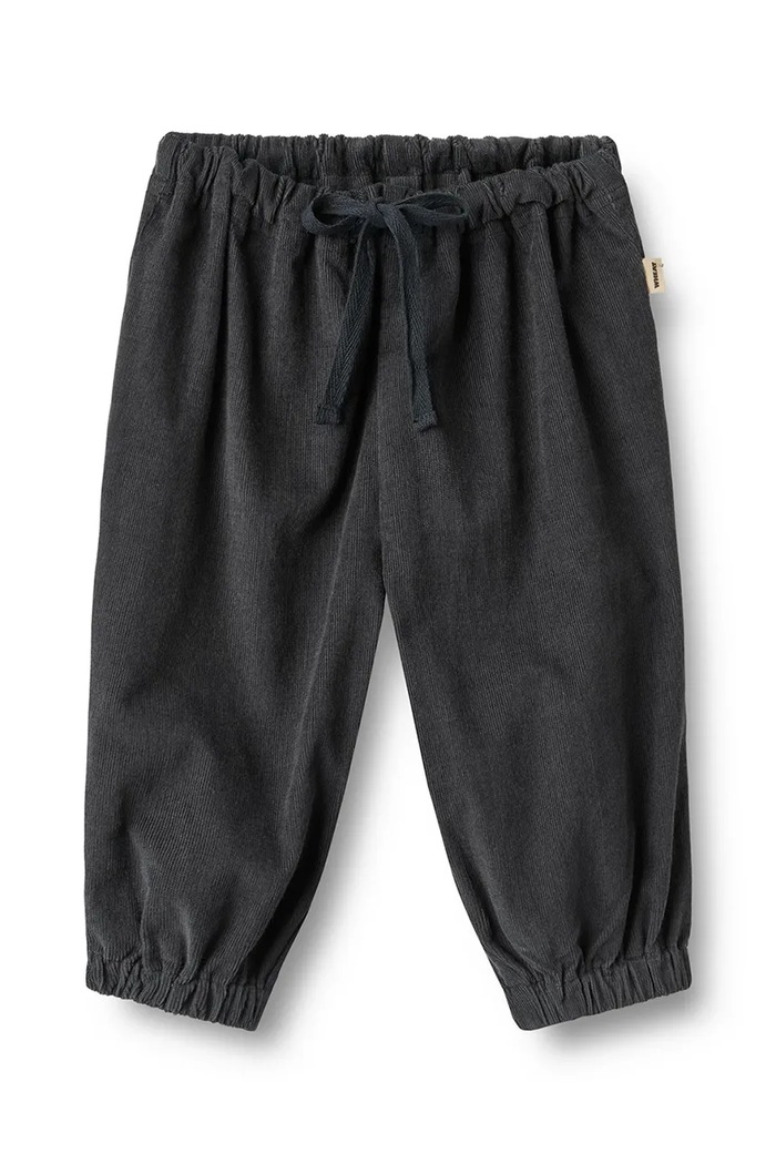 Wheat Spodnie joggery niemowlęce bawełniane czarny 6726.323.GOTS