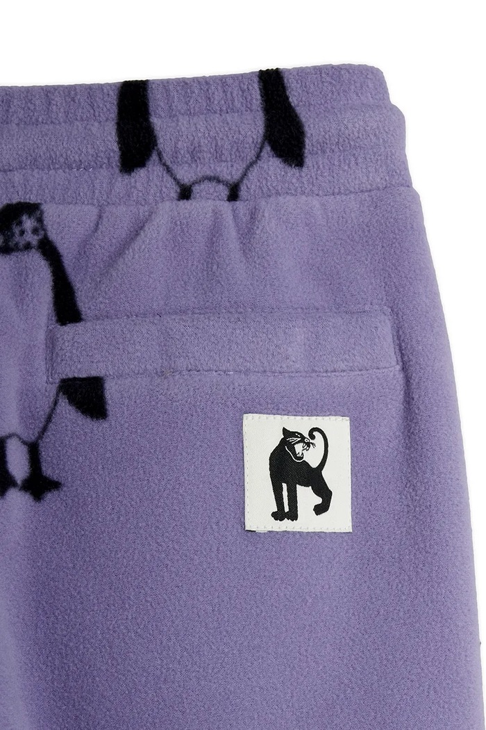 Mini Rodini spodnie joggery dziecięce polarowe Penguin fioletowy 11000365