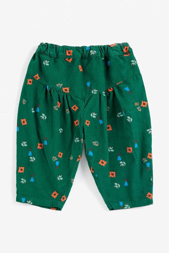 Bobo Choses Nohavice detské bavlnené Blossom 226AB106 zelená AW26