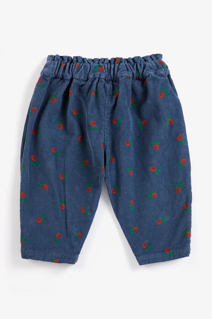 Chlapec Bobo Choses Nohavice detské bavlnené Stamp Bloom 226AB076 tmavomodrá