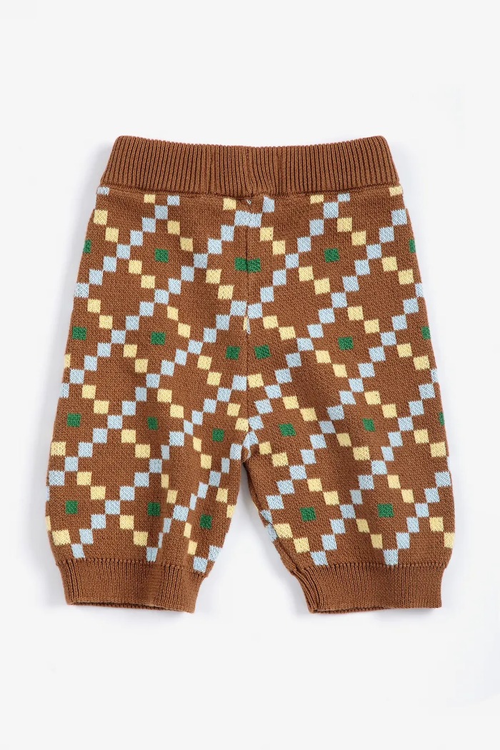 Bobo Choses Nohavice detské bavlnené Pixel 226AB028 hnedá AW26
