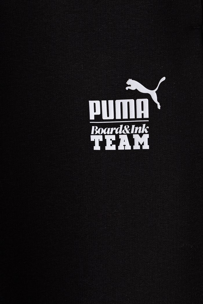 Chłopiec Puma spodnie dresowe dziecięce z bawełną MID90s Barrel Sweatpants 694668 czarny