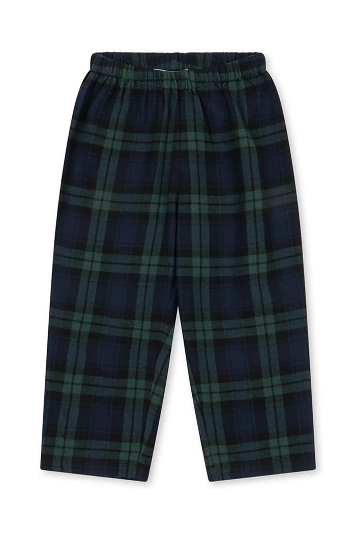 Konges Sløjd Spodnie dziecięce bawełniane CHECKY PANTS GOTS granatowy KS107383.9BY2