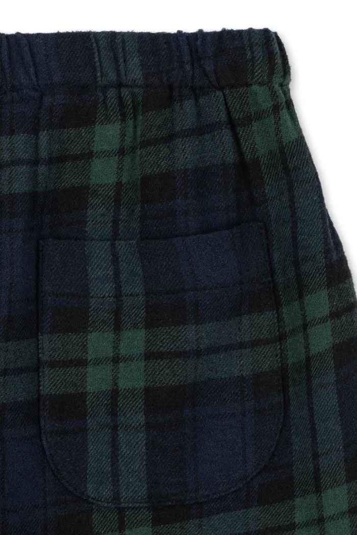 Chlapec Konges Sløjd Nohavice detské bavlnené CHECKY PANTS GOTS KS107383.9BY2 tmavomodrá