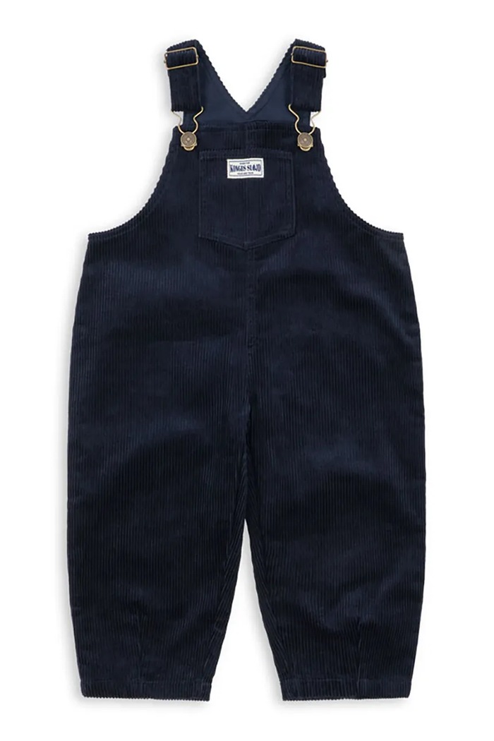 Konges Sløjd Ogrodniczki dziecięce sztruksowe SULLY OVERALLS GOTS granatowy KS106270.9BY2