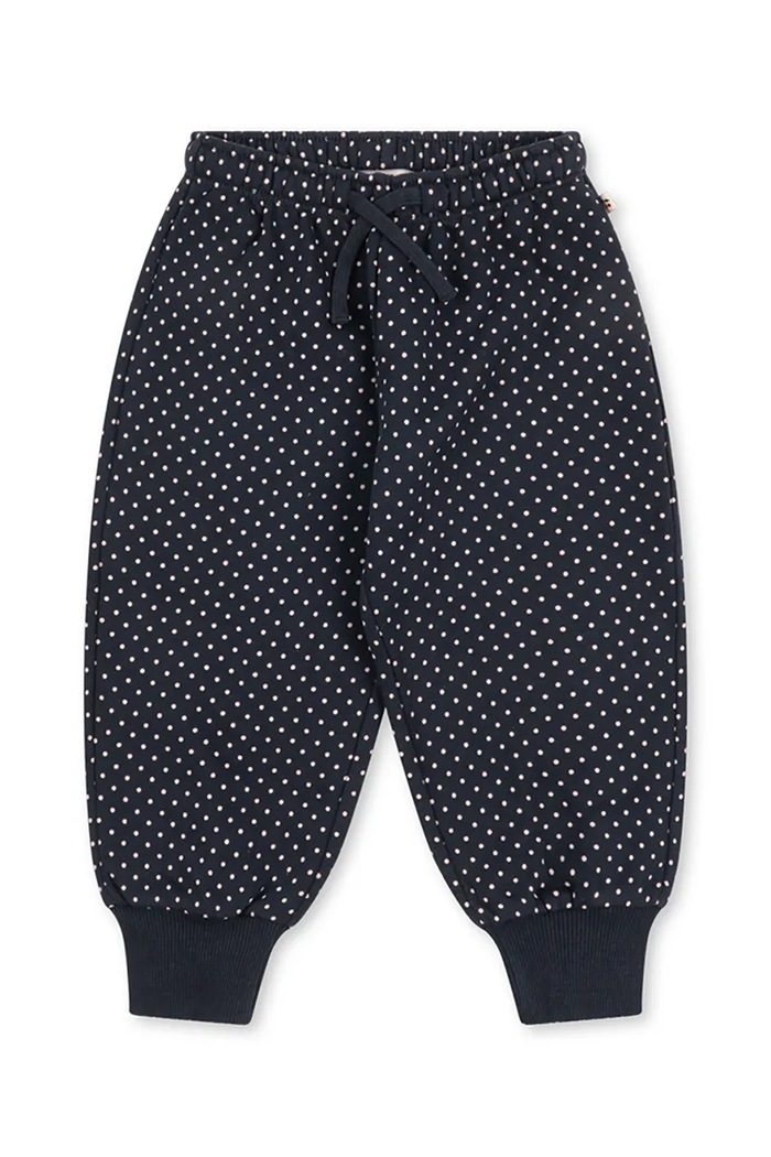 Konges Sløjd Spodnie dresowe dziecięce z bawełną LOU DOT SWEAT PANTS GOTS granatowy KS106119.9BY2