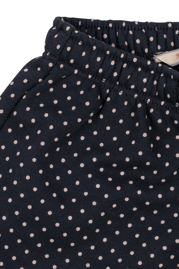 Chlapec Konges Sløjd Teplákové nohavice detské s bavlnou LOU DOT SWEAT PANTS GOTS KS106119.9BY2 tmavomodrá