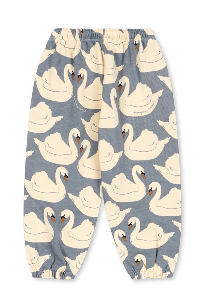 Konges Sløjd Spodnie dresowe dziecięce bawełniane LOUPY PRINT SWEAT PANTS GOTS KS106115.9BY2 niebieski AW26