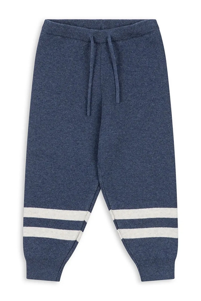 Konges Sløjd Spodnie dresowe dziecięce z dodatkiem wełny LAPIS PANTS WOOL granatowy KS106094.9BY2