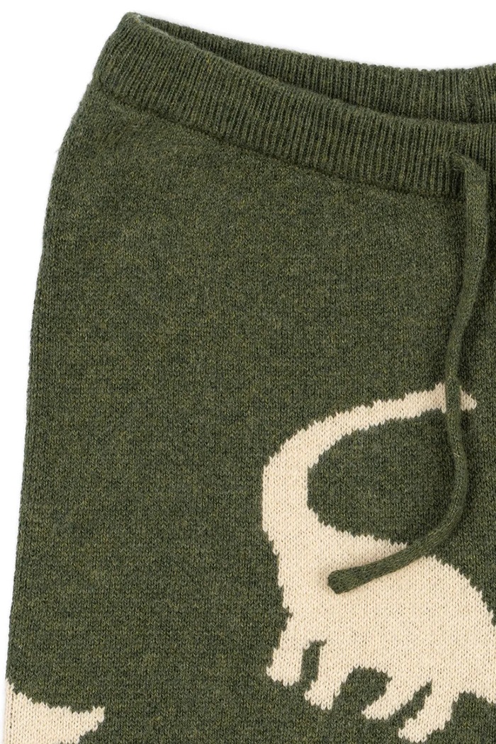 Chłopiec Konges Sløjd Spodnie dresowe dziecięce z dodatkiem wełny LAPIS PANTS WOOL KS106094.9BY2 zielony