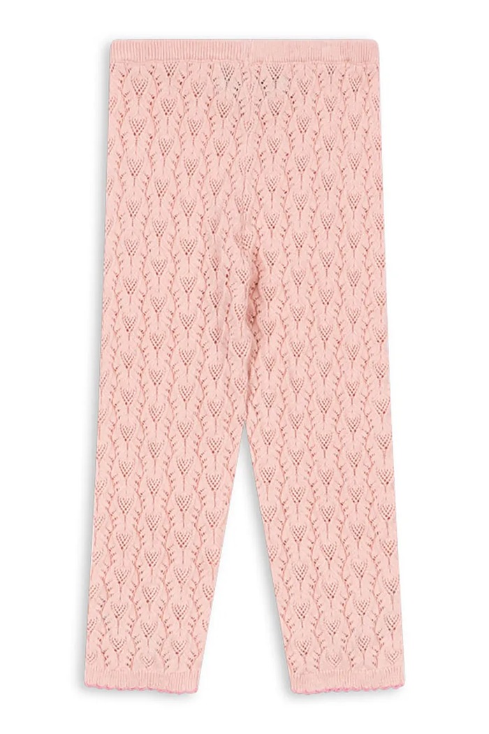 Konges Sløjd Legginsy dziecięce z bawełną ROSIER PANTS KS106225.9BY2 różowy AW26