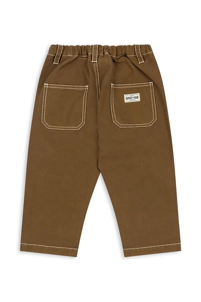 Deklice Konges Sløjd Hlače otroške bombažne RIDA PANTS GOTS KS106210.9BY2 rjava