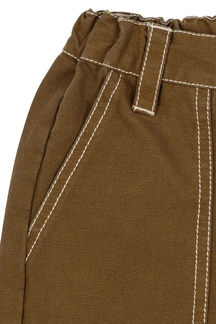 Hlače otroške bombažne RIDA PANTS GOTS Konges Sløjd rjava KS106210.9BY2