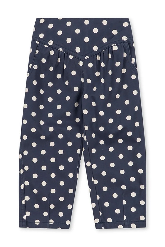 Konges Sløjd Nohavice baggy detské bavlnené NOLA PANTS GOTS tmavomodrá KS106188.9BY2