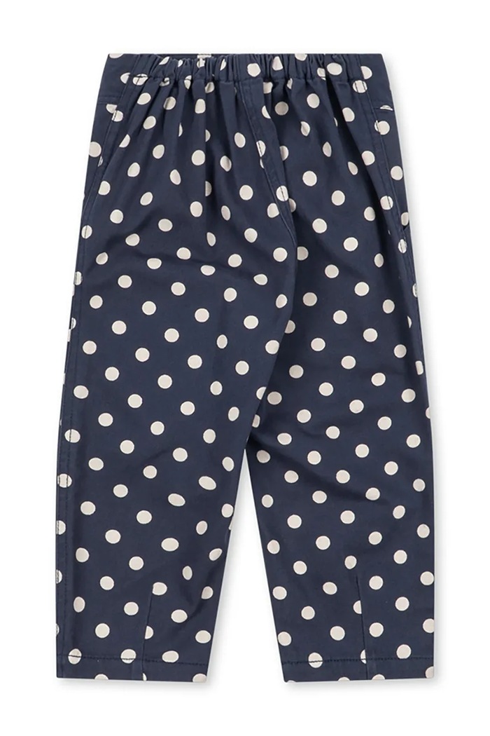 Konges Sløjd Nohavice baggy detské bavlnené NOLA PANTS GOTS KS106188.9BY2 tmavomodrá AW26