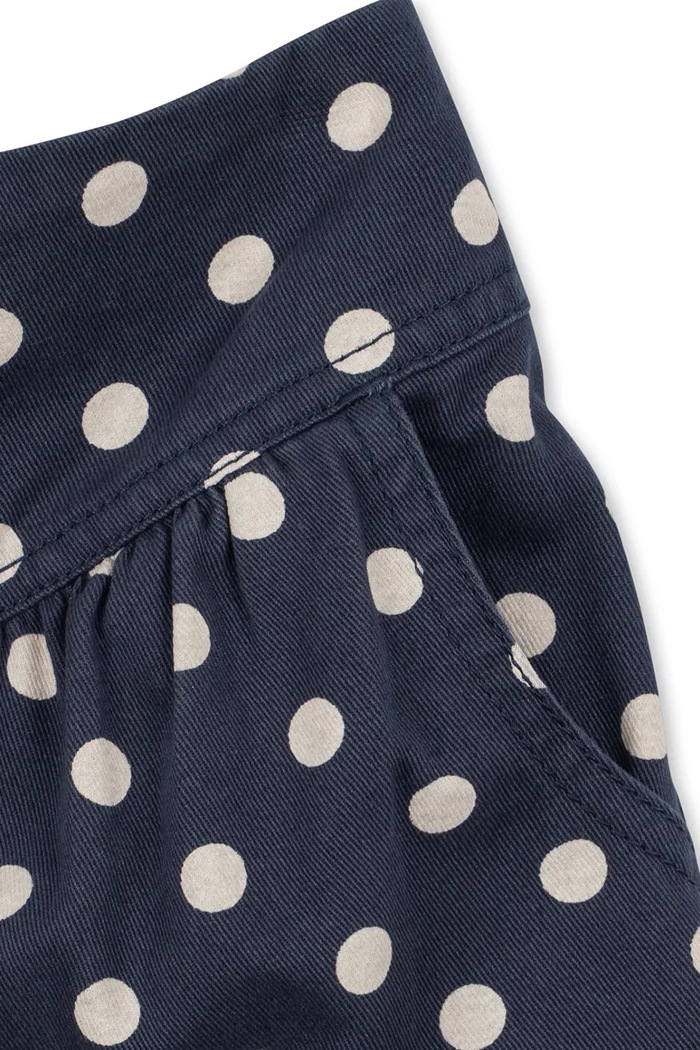 Chlapec Konges Sløjd Nohavice baggy detské bavlnené NOLA PANTS GOTS KS106188.9BY2 tmavomodrá