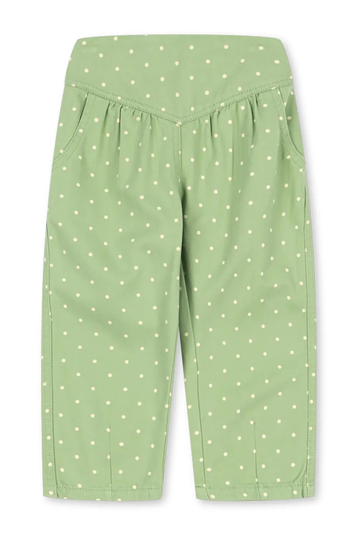 Konges Sløjd Spodnie baggy dziecięce bawełniane NOLA PANTS GOTS KS106188.9BY2 zielony AW26