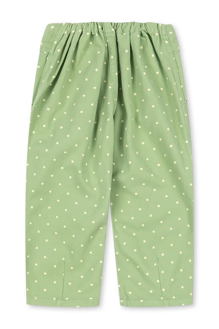 Chłopiec Konges Sløjd Spodnie baggy dziecięce bawełniane NOLA PANTS GOTS KS106188.9BY2 zielony