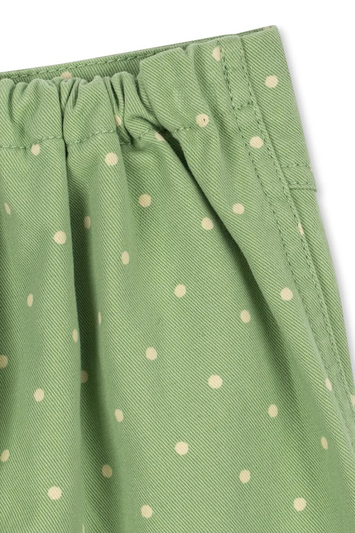 Spodnie baggy dziecięce bawełniane NOLA PANTS GOTS Konges Sløjd zielony KS106188.9BY2