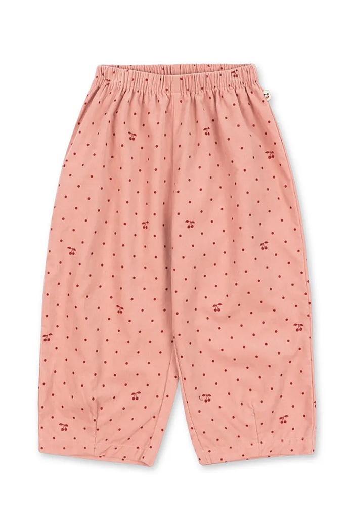 Konges Sløjd Spodnie straight dziecięce bawełniane MARLO PANTS GOTS KS106147.9BY2 różowy AW26